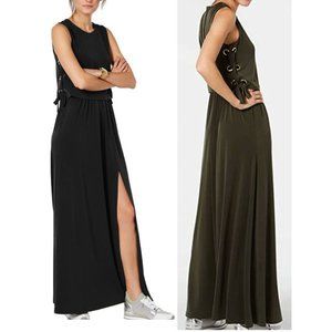 Michael Kors Grommet lace up maxi dress